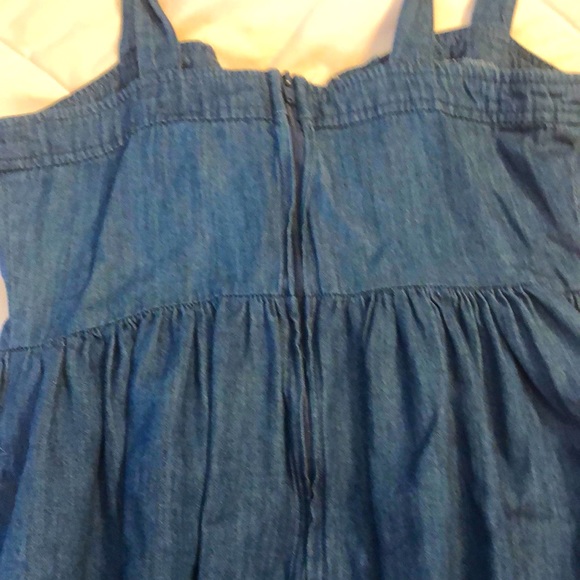 Babydoll Denim Dress | Dark Wash | Lightweight & Soft | 100% Cotton | Pockets! - Picture 5 of 5
